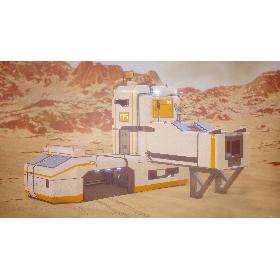 Interplanetary Modular Sci-Fi Building With The Garage 3D model